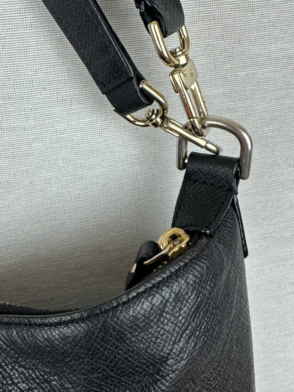 KATE SPADE NEW YORK GREENE STREET KAIA PEBBLED LEATHER SHOULDER BAG IN BLACK - Picture 7 of 12